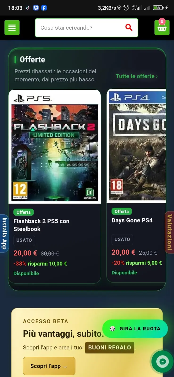 Mobile VideoGamesItalia con offerte